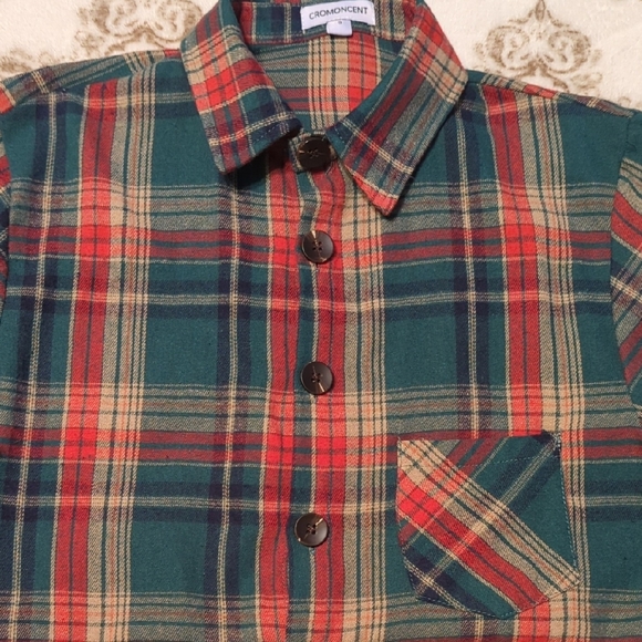 2 Very Nice Flannels.  Red and Green Plaid &  Burgundy And Gray Checked. - Picture 6 of 10